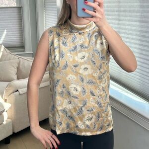 Floral Sleeveless Satin Top